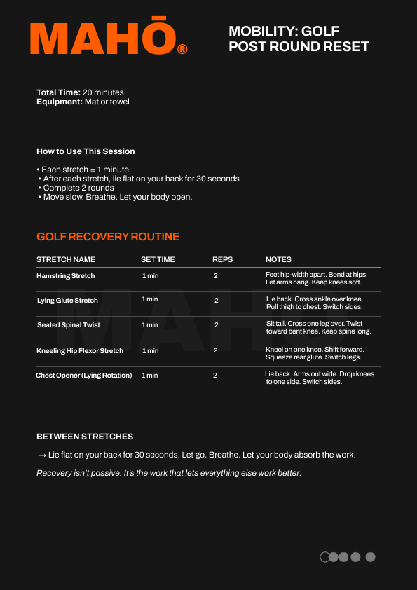 Post-Round Golf Mobility — Recover Smarter, Play Better