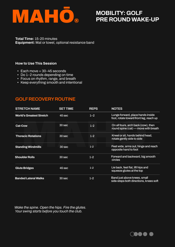 The 15-Minute Pre-Round Golf Mobility Plan